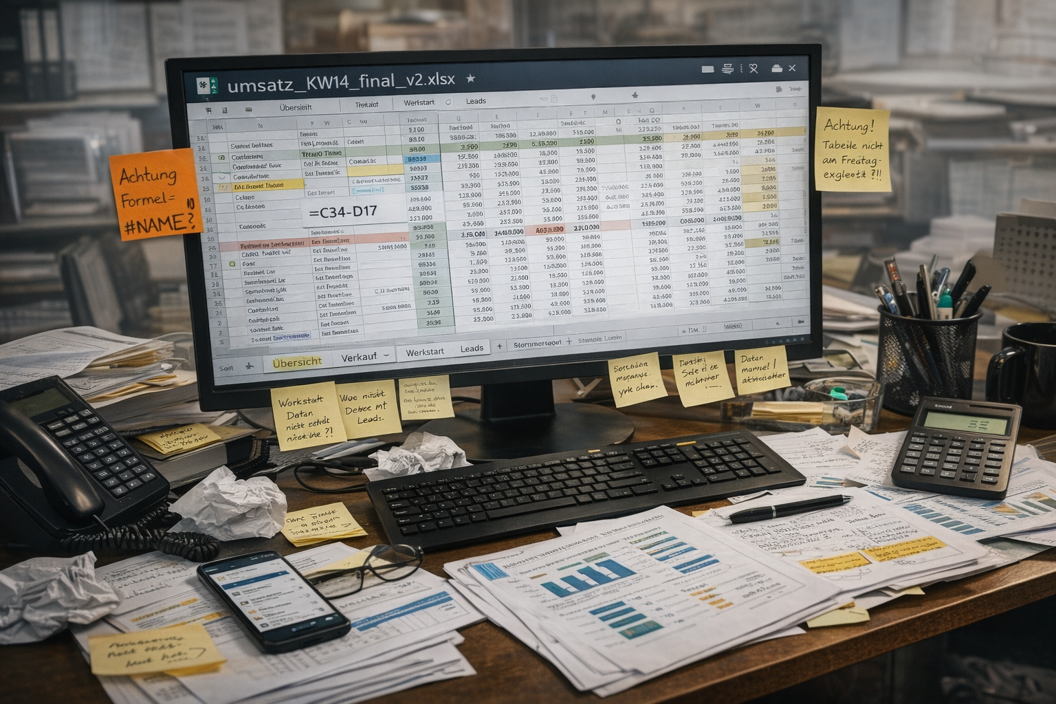 Visualisierung von Tabellen und Kennzahlen im Autohaus