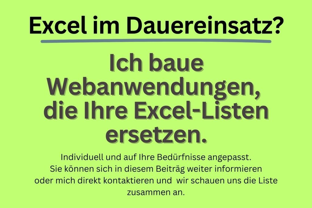 Excel-Listen digitalisieren: Effiziente Web-Applikationen für KMU